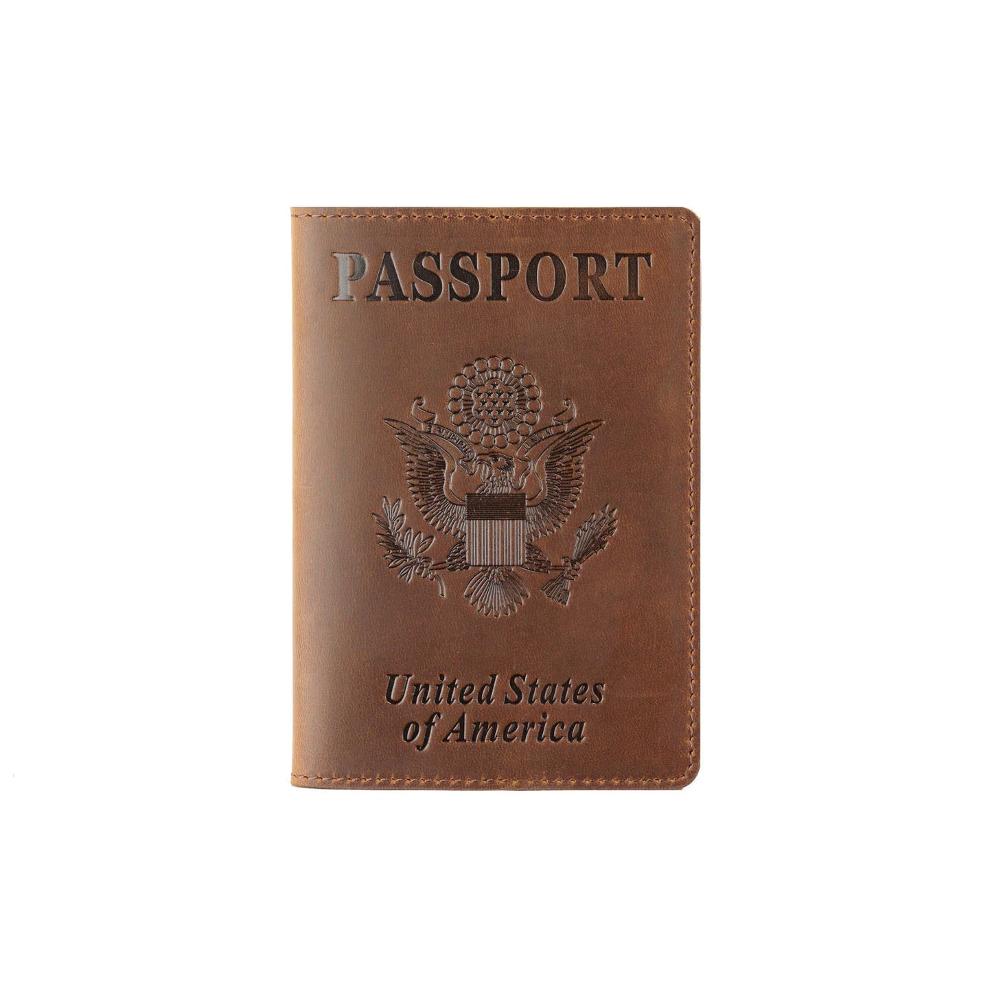 Leather passport wallet - USA