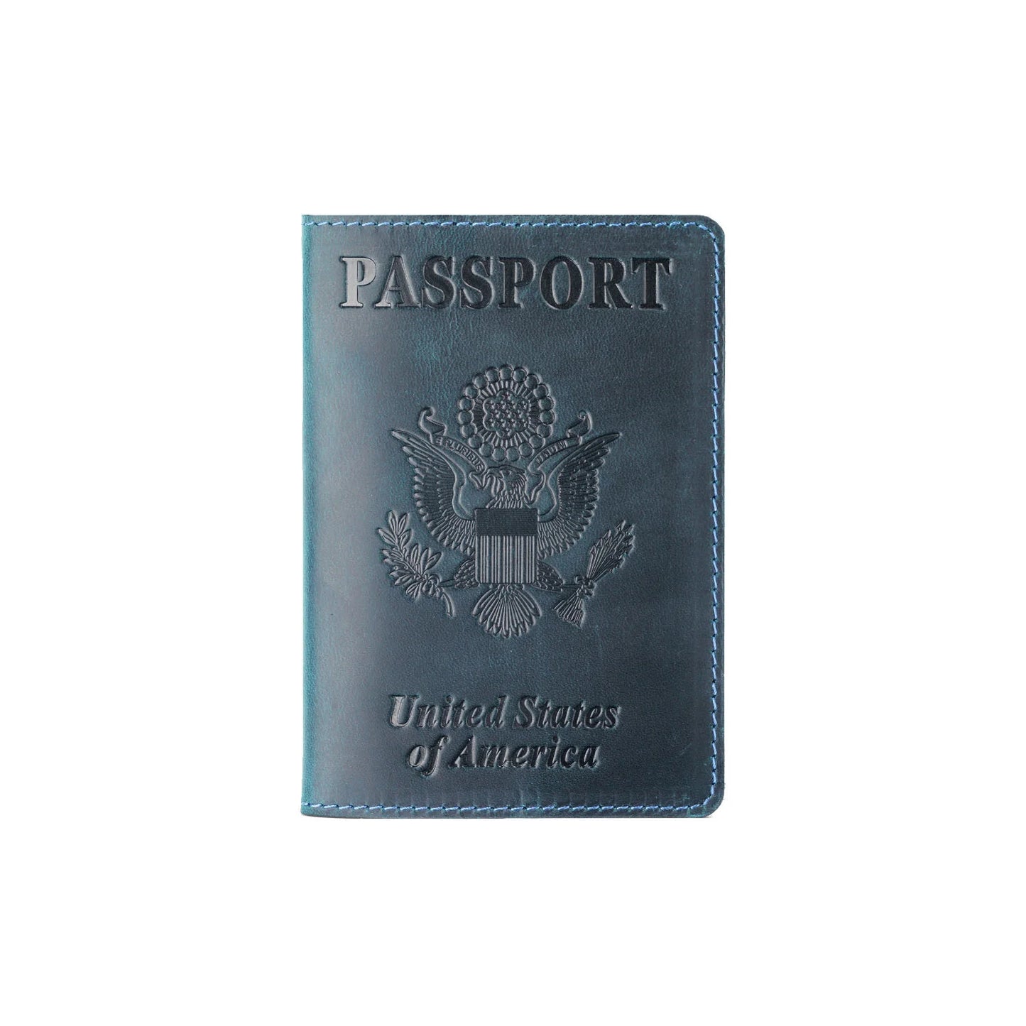 Leather passport wallet - USA