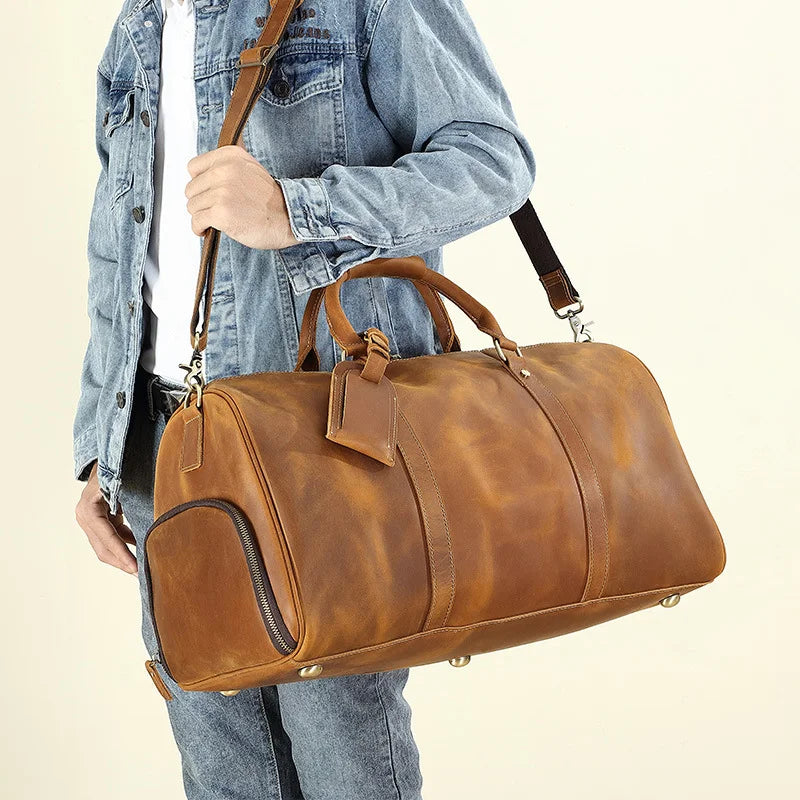 Leonardo travel bag - High quality cow leather