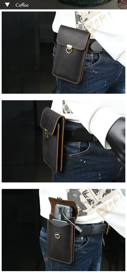 Cowhide leather belt bag - Leonardo