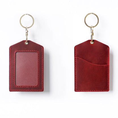 Leather case for employee ID cards and credit cards