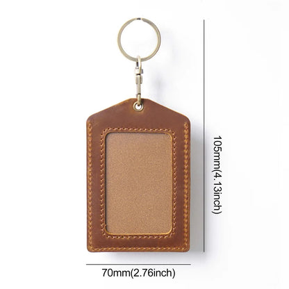 Leather case for employee ID cards and credit cards