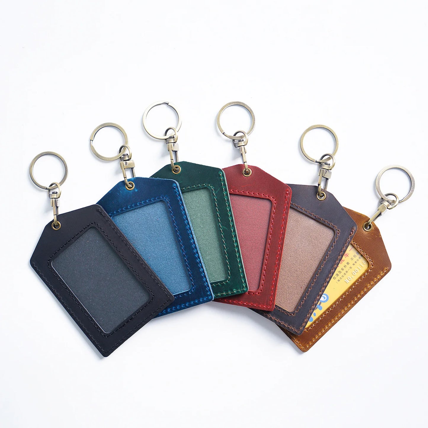 Leather case for employee ID cards and credit cards