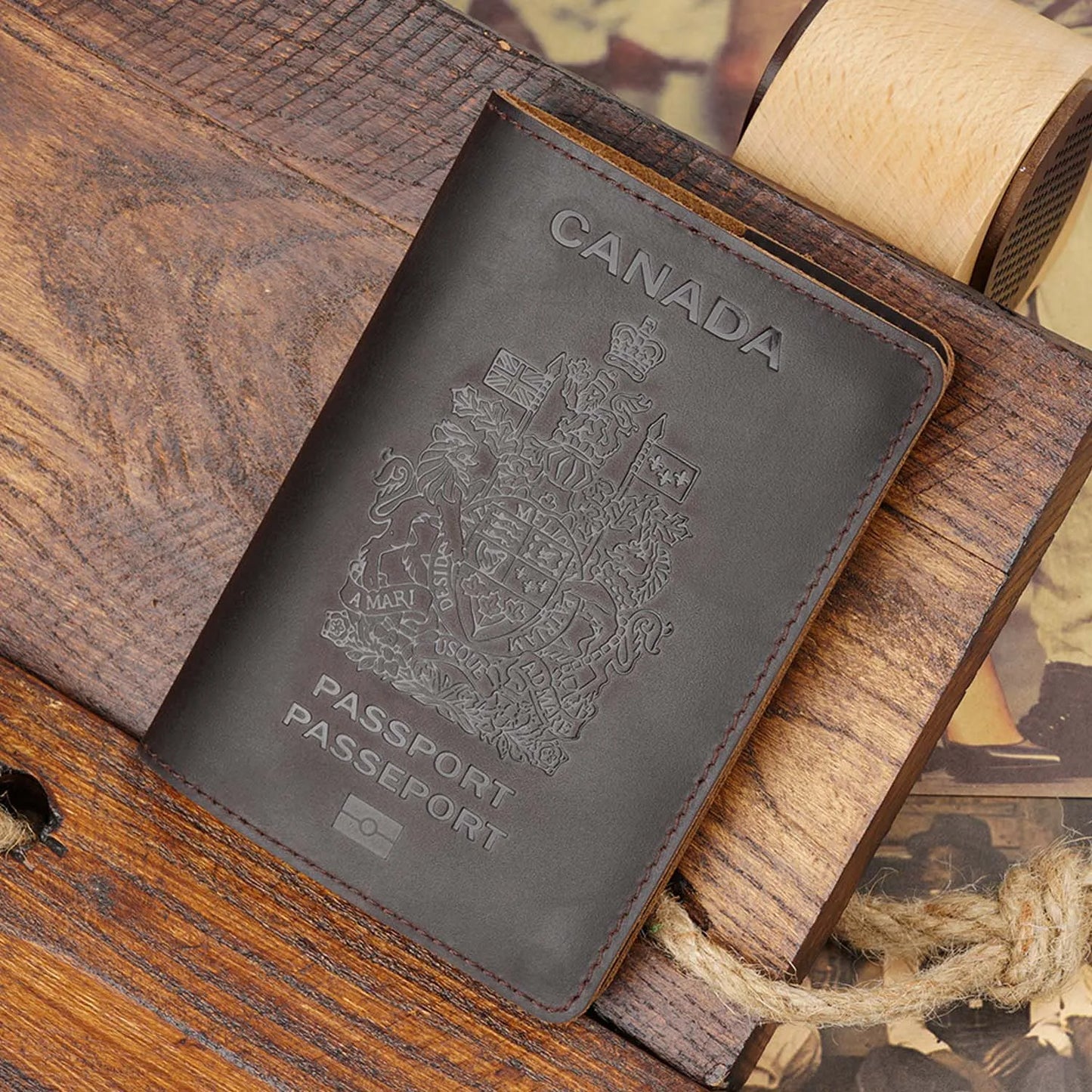 Genuine Leather Canada Passport