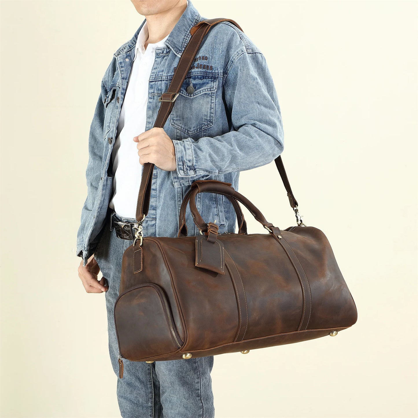 Leonardo travel bag - High quality cow leather