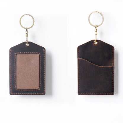 Leather case for employee ID cards and credit cards