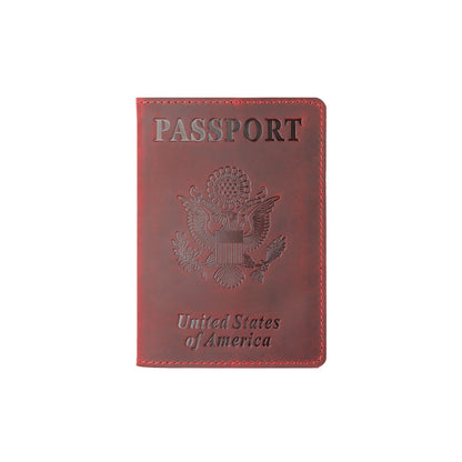 Leather passport wallet - USA