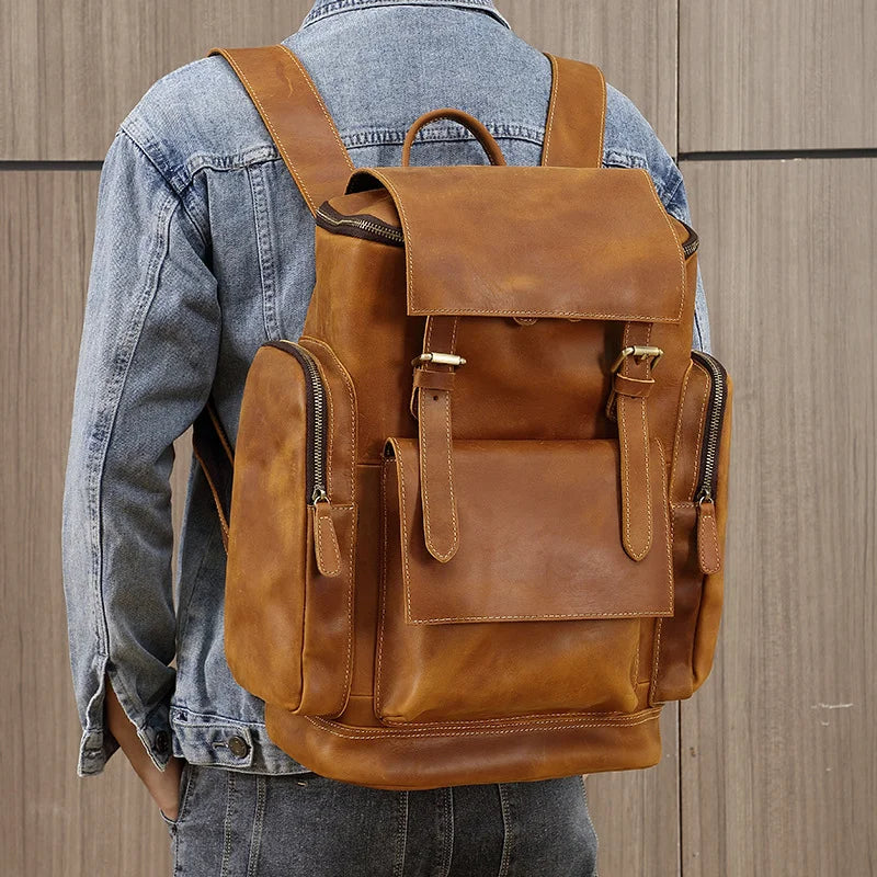 Leonardo backpack - Genuine cow leather Code 002