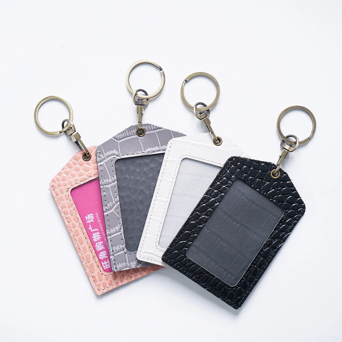 Leather case for employee ID cards and credit cards