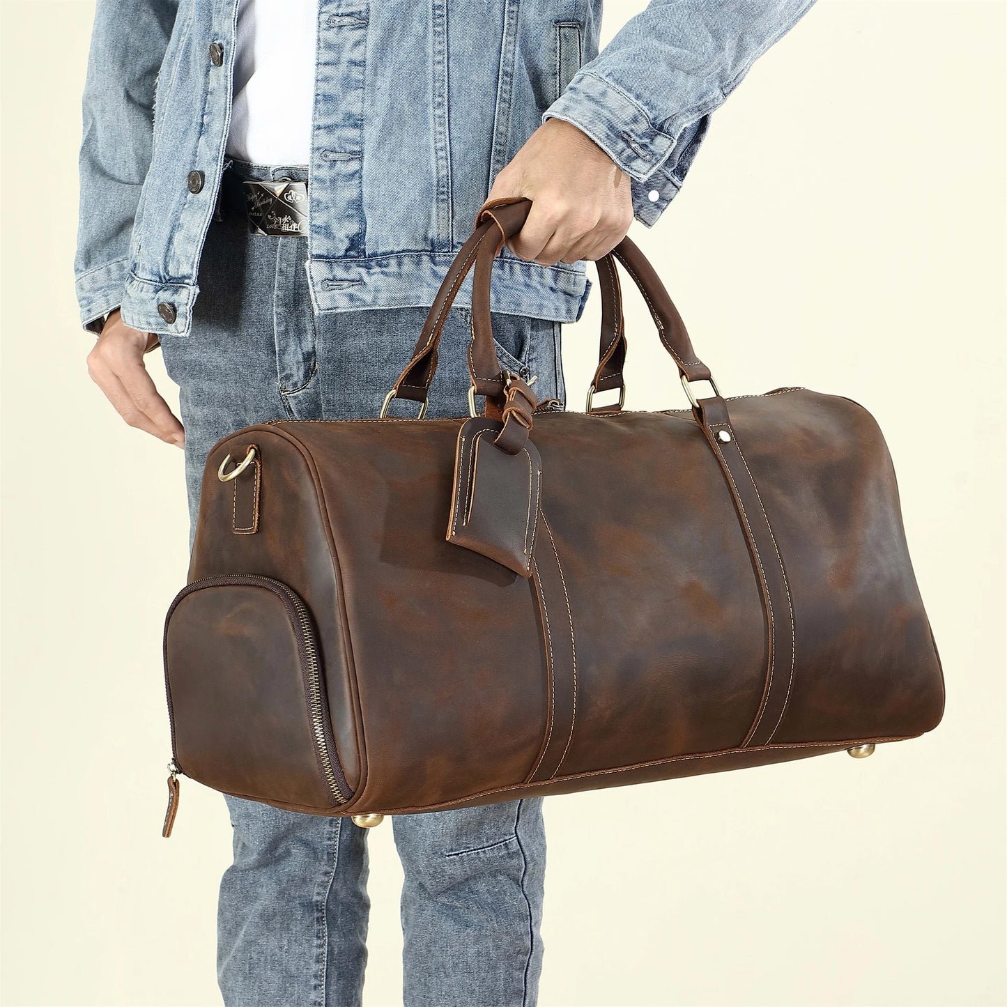 Leonardo travel bag - High quality cow leather