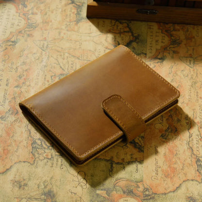 Classic cowhide wallet, card compartment, cash compartment, passport compartment