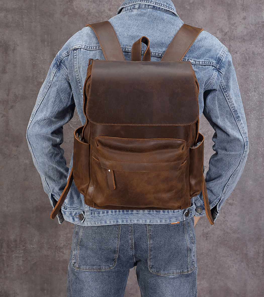 Leonardo backpack - Genuine cow leather Code 002